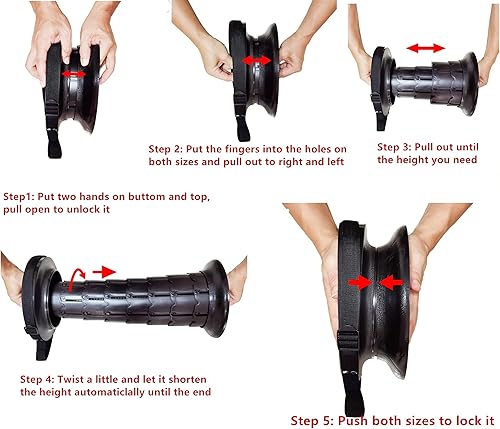 Miniatura 2 de davidamy's gift Taburete plegable mejorado portátil telescópico plegable de 6 generación, taburete retráctil con capacidad de carga de 440 libras