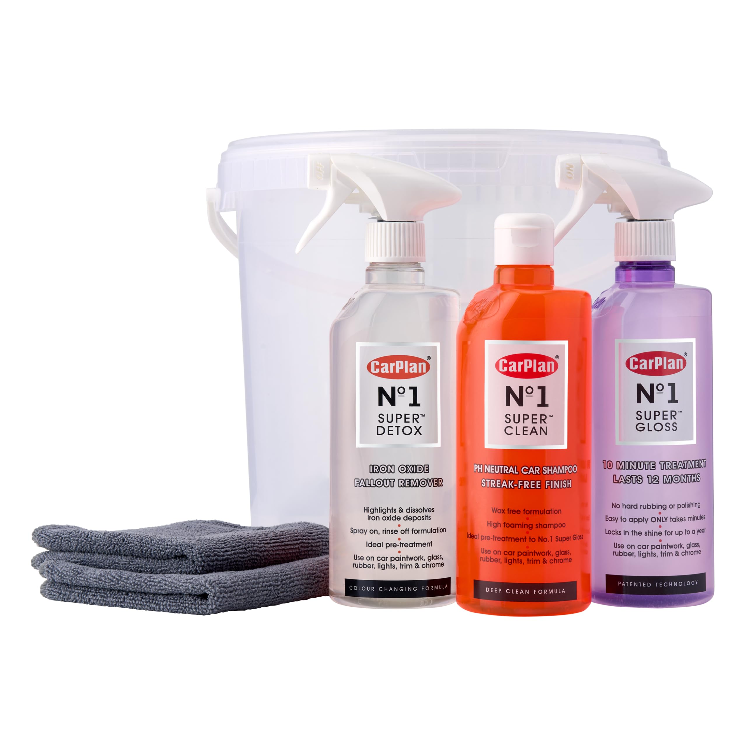 No.1 Super Clean Car Shampoo,Iron Oxide Remover, Gloss Paintwork Sealant