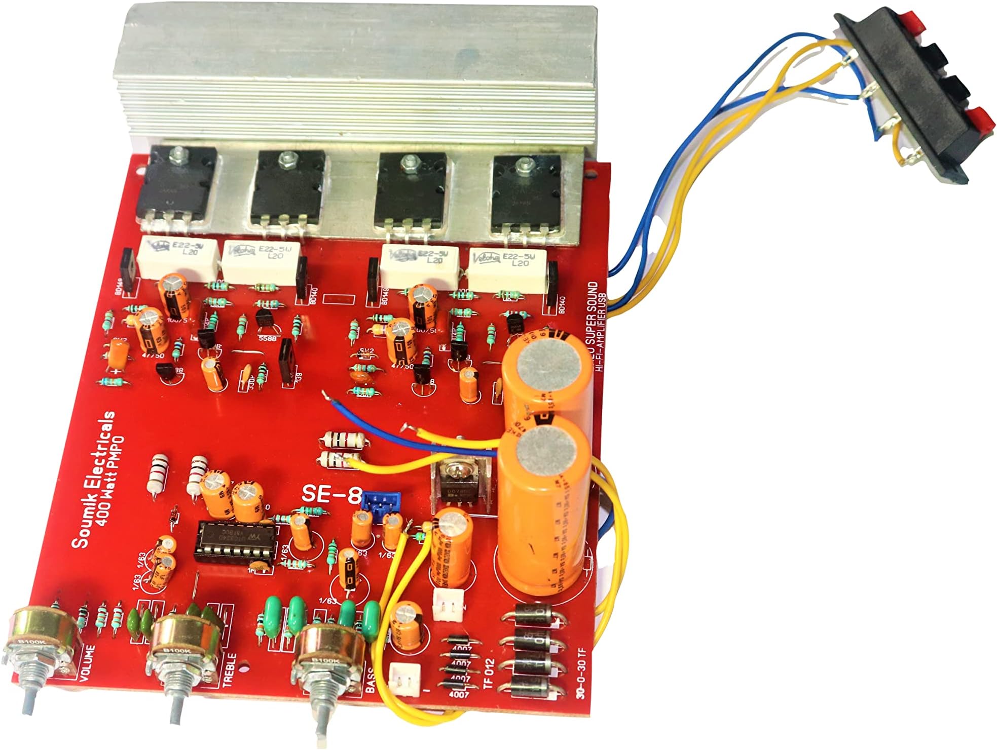 Electronic works 400 W 1943 MOSFET Based DIY Stereo Audio Amplifier Circuit Board (Better Than 4440 3055 and 4141 STK)