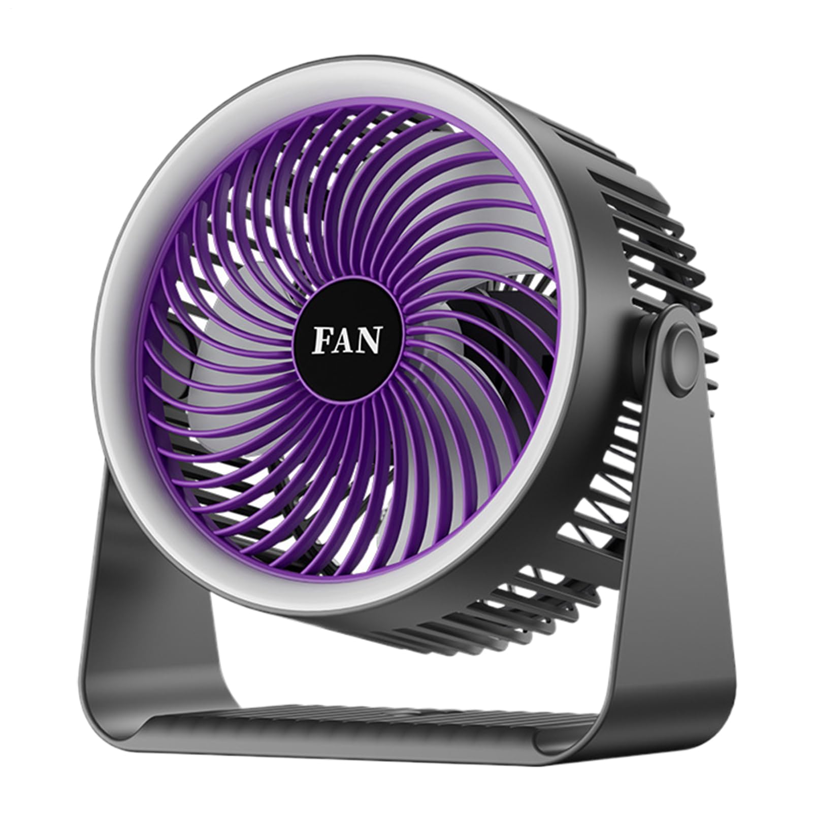 Ventilateur portable intérieur/extérieur USB à ventilation silencieuse et veilleuse