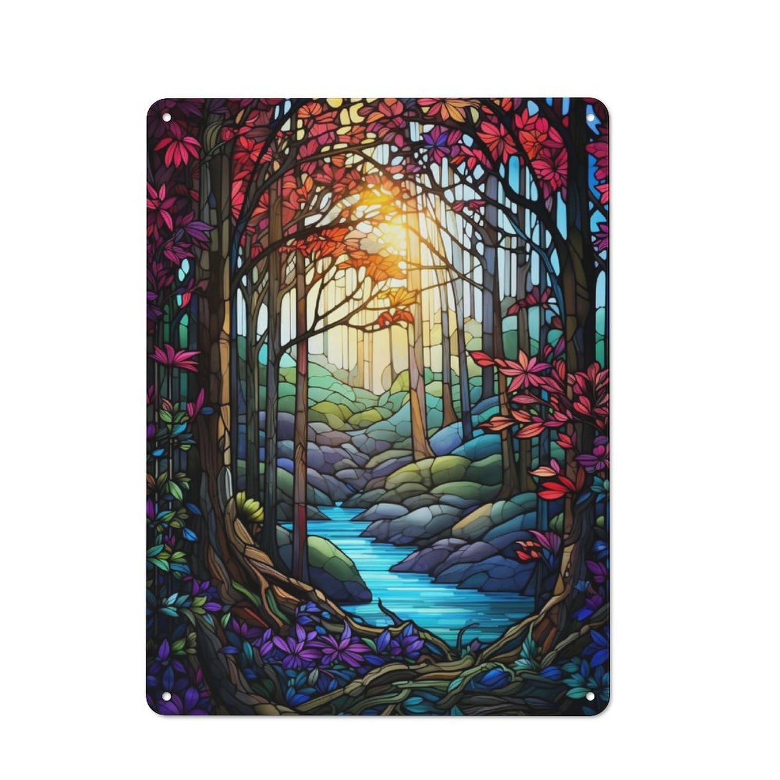 Junmoney The Tranquil Flow Vintage Tin Sign 40X30cm With For Café Or Restaurant, For Kitchen, Dining Room And Home Bar Wall Decor