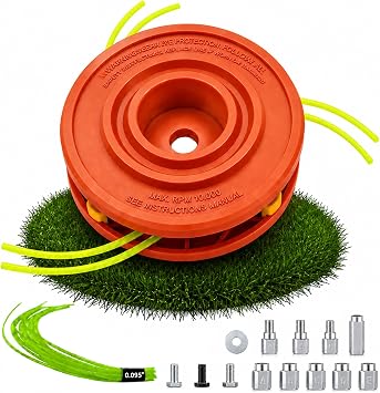 Fixed Line String Trimmer Head Fit ECHO STIHL Dewalt Troy-Bilt ToroOrange
