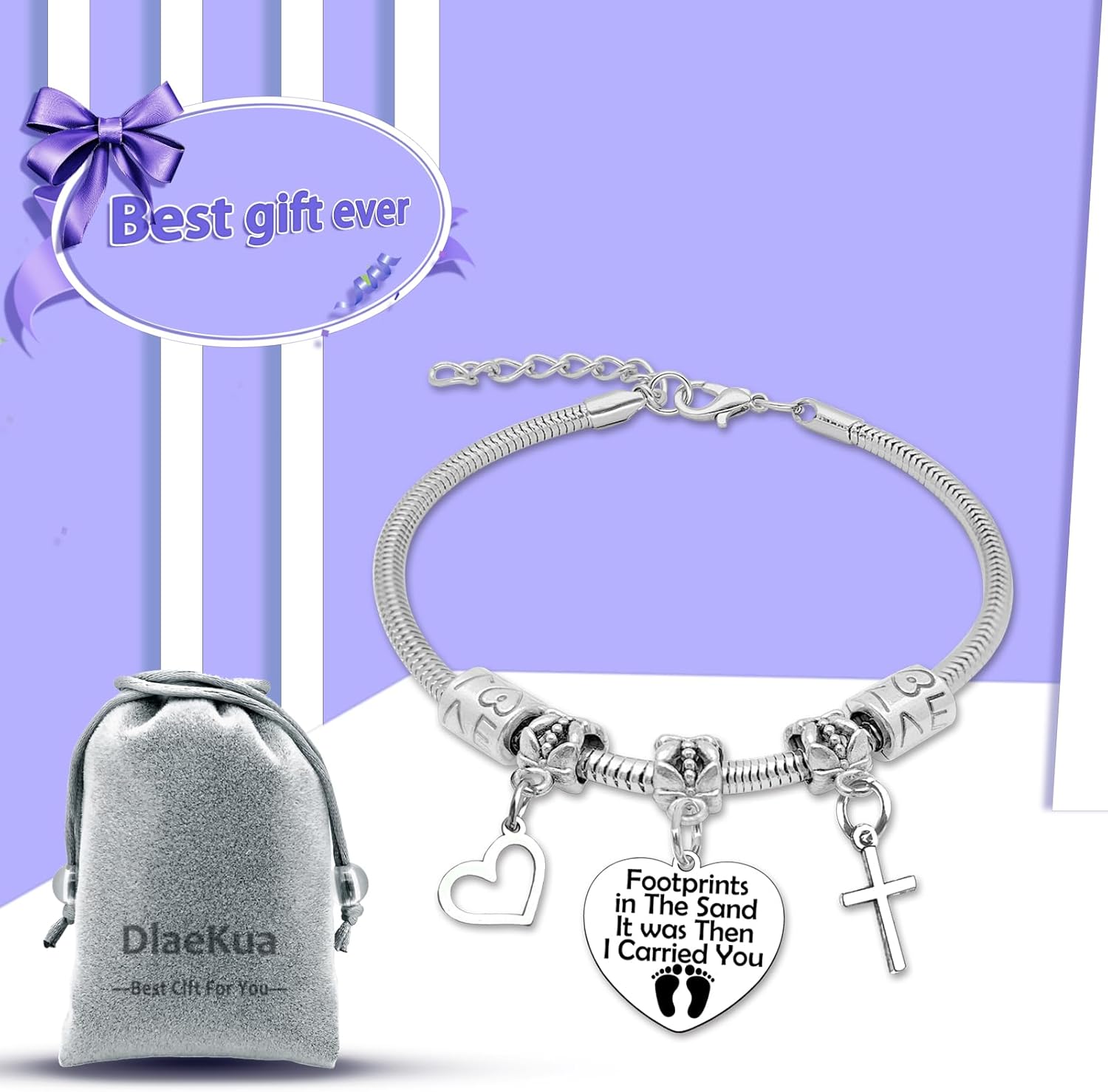 Religious Christian Gifts for Women Faith Inspirational Christian Bracelets for Women Stainless Steel Bracelets Inspirational Religious gift for Friends Bible Verse Bracelet Christmas Birthday Gift - Image 7