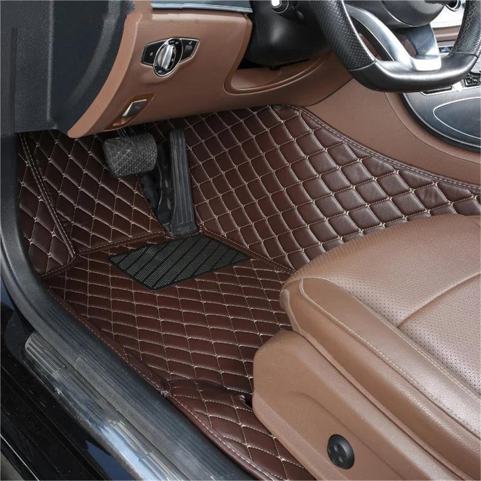 Alfombrillas coche Smart Fortwo 451 2008-2015 alfombra copiloto marrón