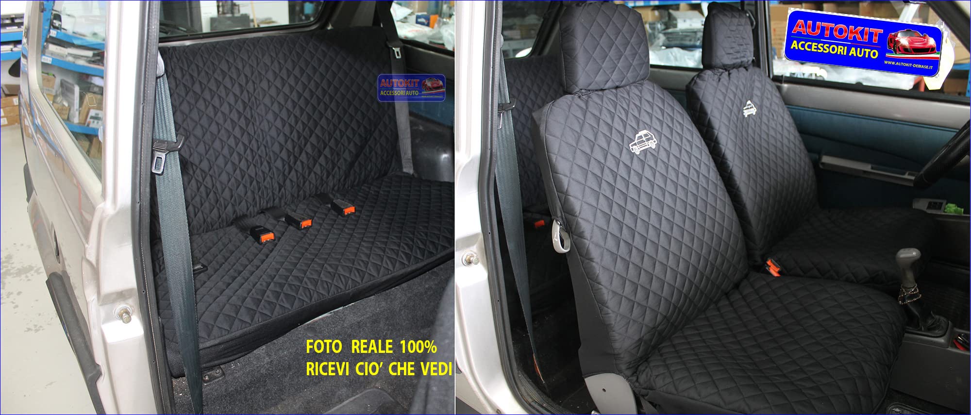 Coprisedili Panda 750-1000 4x4 - Set In Tessuto Originale Per Modelli 1986-2003 - Foto 5