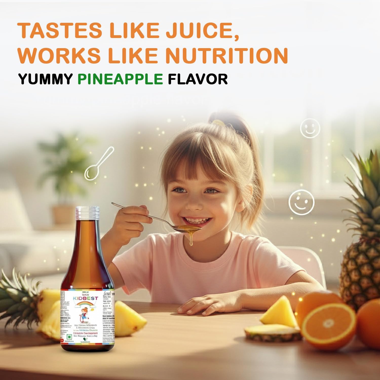 Kidbest Multivitamin Syrup for Kids 3-13 Years – Liquid Formula with 20 Nutrients for Appetite, Immunity, and Growth – Tasty Daily Vitamins for Stronger Kids | Toddler multivitamin for kids|200ml - Image 7