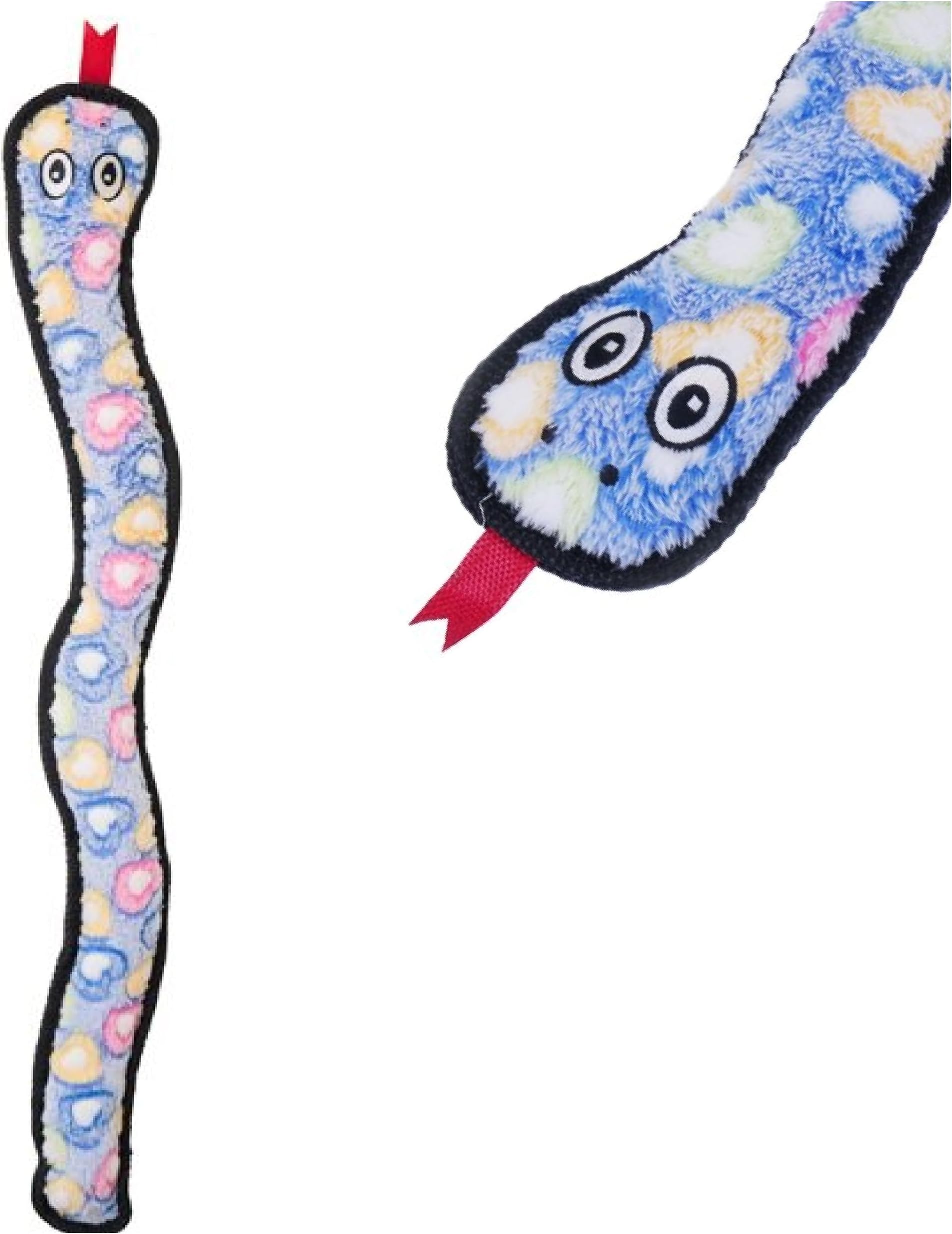 Rope and Squeak Snake Luxury Plush Character Quality Dog Toy, 69 cm, Multicolor