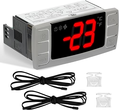Miniatura 13 de Reemplazo para controladores de temperatura Dixell XR06CX-4N1F1, ideal para refrigeradores/congelador comerciales de 120 V 50-60 Hz, termostato