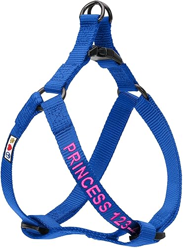 Pawtitas - Arnés personalizado para perro con nombre y número de teléfono arnés ajustable para cachorros razas grandes y cachorros arnés para perros