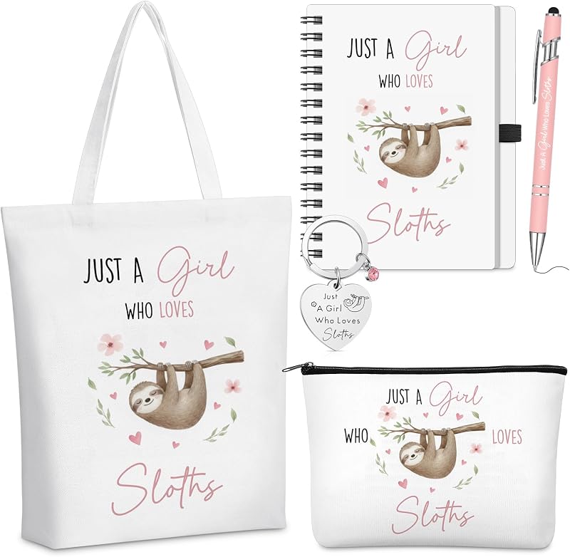 Conjunto Ceenna com bolsa de lona, necessaire, chaveiro, caderno espiral A6 e caneta – 5 unidades