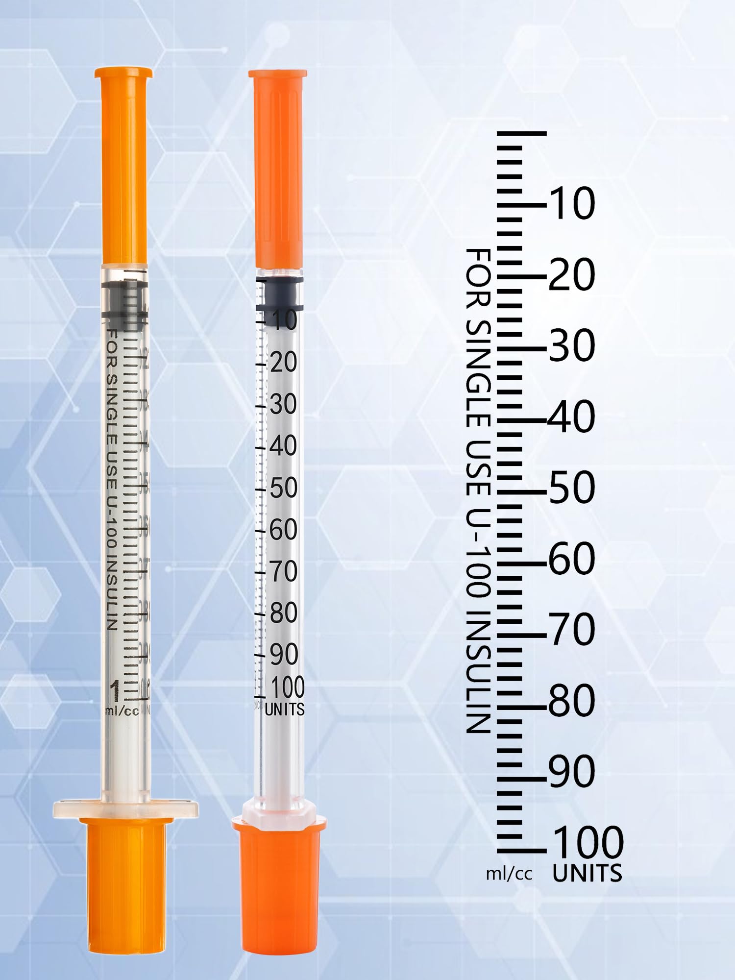Paquete de 20 jeringas desechables de 1 ml, jeringas de suministros de laboratorio de 32 g, 1 cc, 6 mm, envueltas individualmente