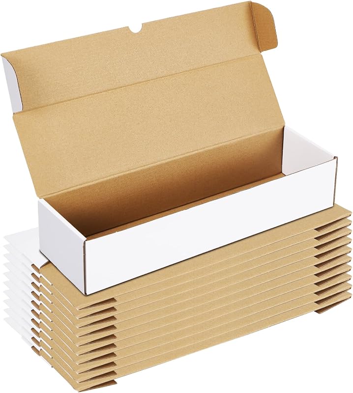 ZBEIVAN 10 Pack Trading Card Cases, White 1100 Count Gaming Card Storage Box for TCG/Magic/Mtg Collection