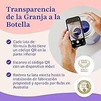 Vista 7 de Bubs Fórmula de leche entera de cabra con hierro, polvo a base de leche de cabra, para bebés de 0 a 12 meses, hecha con leche de cabra sin OMG, 20