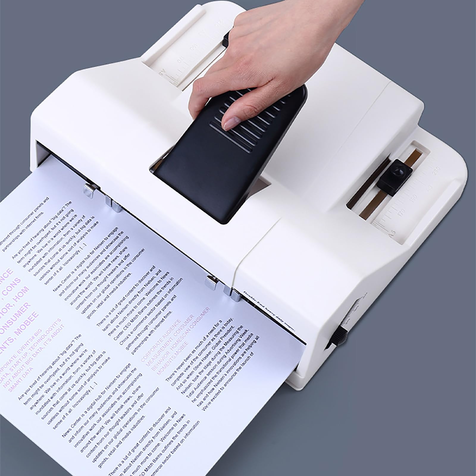 Manueller Hefter, robuste Bindemaschine mit arbeitssparendem Hebel, Mittelnahtbindung für A3/A4-Papier, langlebig und effizient für Schule und Geschäft