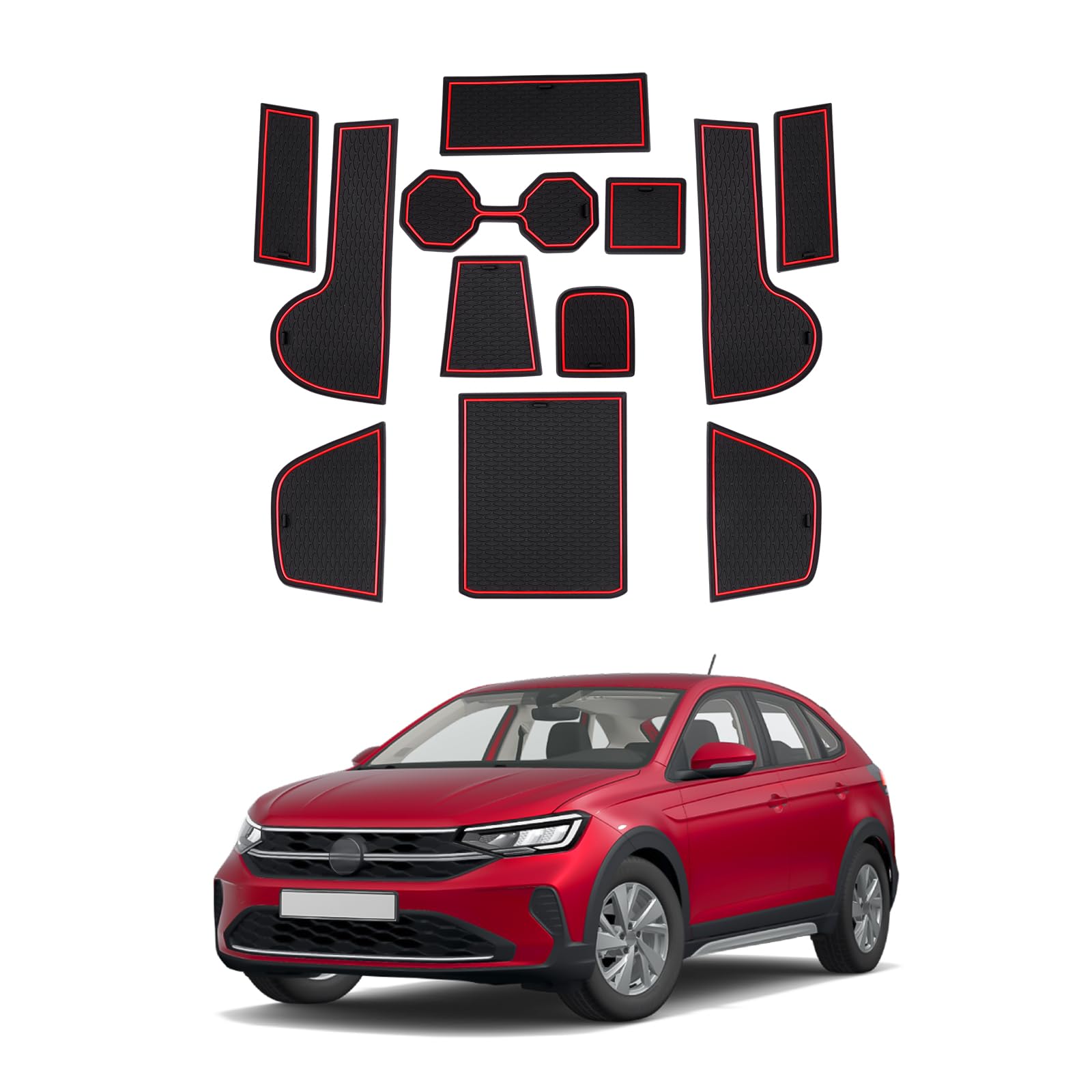 LUWU Anti-Rutsch Matten Set Für VW Taigo/Nivus 2021-2025 - 13-teilig