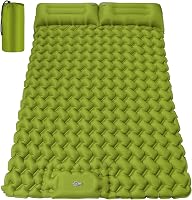 FORRINX Önfelfújó Kétszemélyes Kempingmatrac 200x130 cm - Ultrakönnyű Vízálló Matrac Beépített Párnával, Túrázáshoz, Sátrazáshoz 1