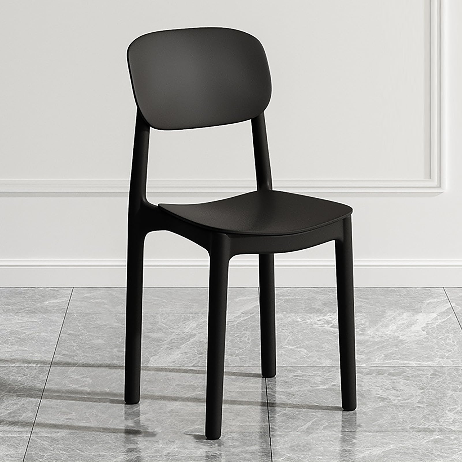 Chaise de salle à manger empilable plastique dossier chaise extérieur 150 kg