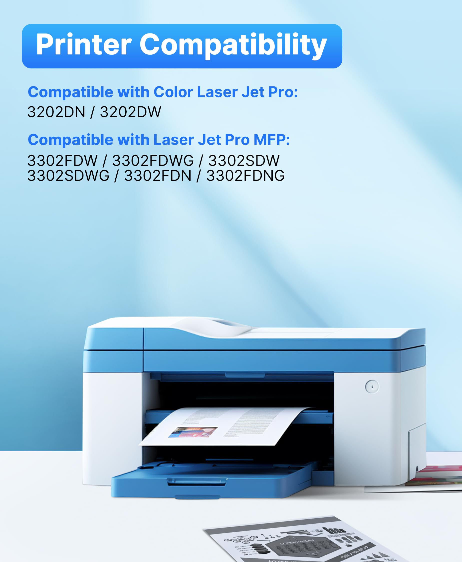 219A 219X Compatible pour 219A MFP 3302FDWG 3302SDWG Toner avec Puce