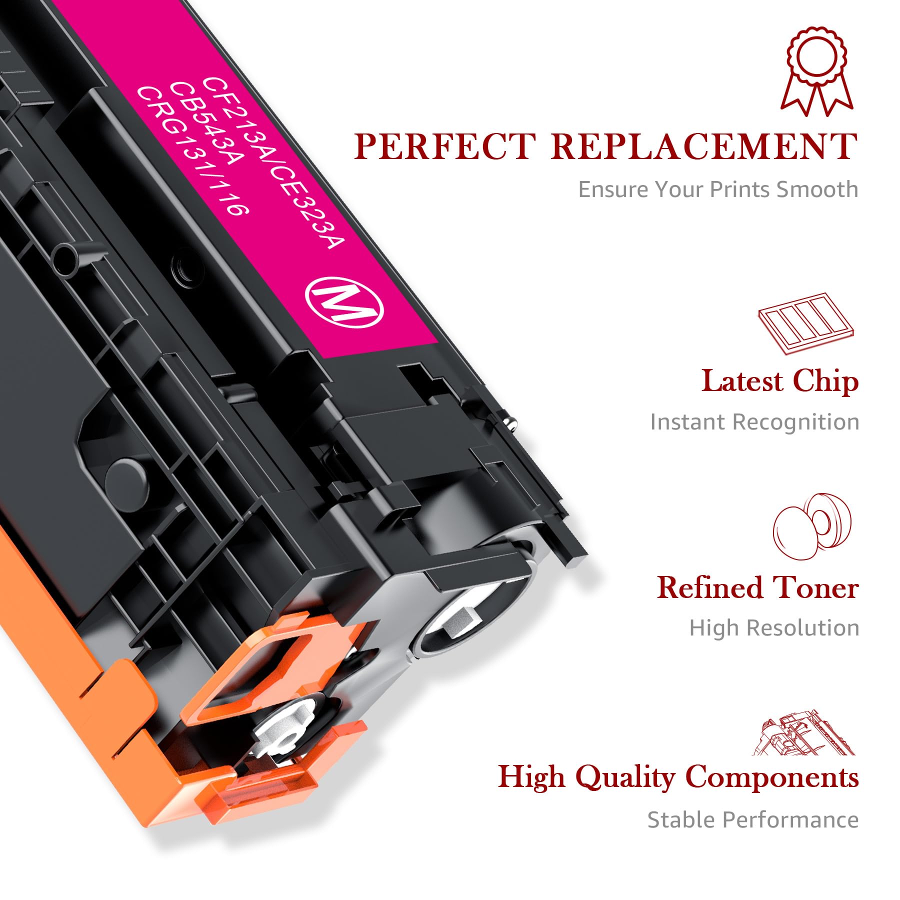 131X Compatibile per HP 131A 131X Toner LaserJet Pro 200 Color M276nw | CF210A CF210X Compatibile con HP LaserJet Pro 200 Color M276nw M251n M251nw CP1215 CM1312nfi CM1415fnw CP1515n CP1525n 128A
