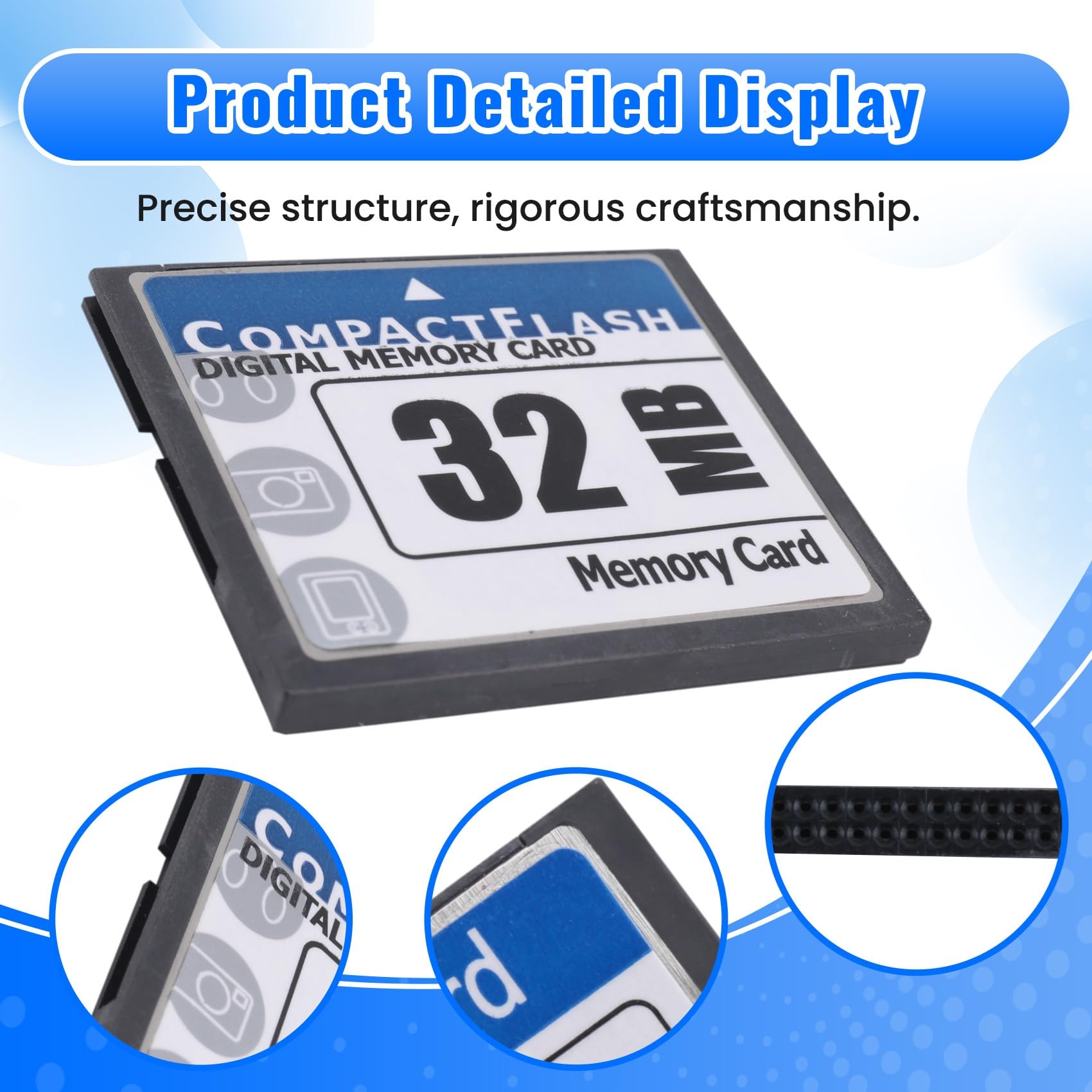 Carte MéMoire Compact Flash 32 Mo pour Appareil Photo, Machine Publicitaire, Carte Informatique Industrielle