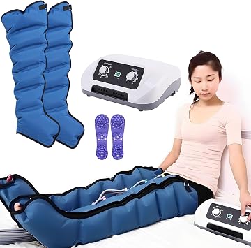 Electric Air Compression Boots Recovery System | Lymphatic Drainage Leg Massager, 6 Cavity Sequential Compression for Circulation Arm Leg Waist Wraps Foot Ankles Calf Massage Machine Pain Relax