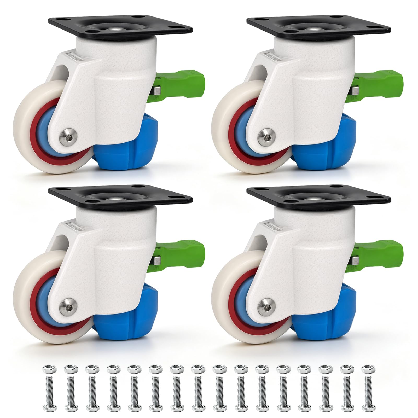 Heavy Duty Leveling Casters - Ratchet Handle -10