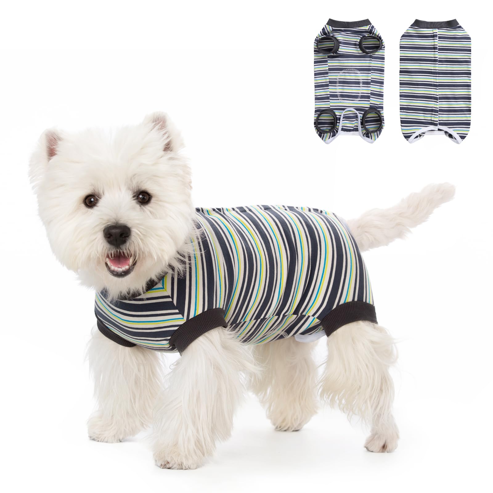 FEimaX Dog Surgery Recovery Suit, Puppy Surgical Bodysuit After Surgery for Female Male Dogs Recovery Suits Cone E-Collar Alternative Dog Onesie Pet Shirt for Small Medium Dogs Cats (XL, Navy)