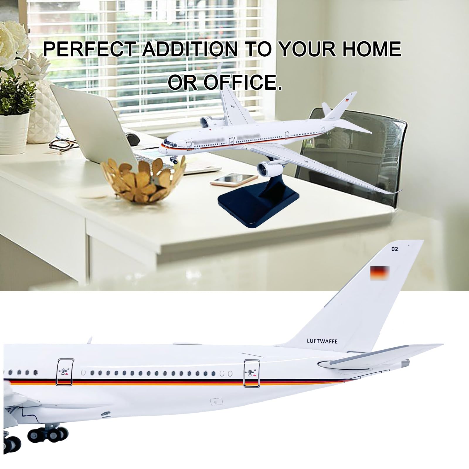 Carrello atterraggio mobile, pneumatici rotanti, modello pressofuso aeroplano in scala 1:400 A350-900, decorazione perfetta for scrivania dell'ufficio regalo for collezione aviazione