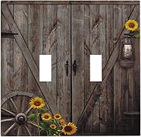 Vista 52 de Cubierta de interruptor de luz de 3 cuadrillas con diseño de flores azules púrpuras, cubierta de placa de pared de triple palanca, arbustos florales