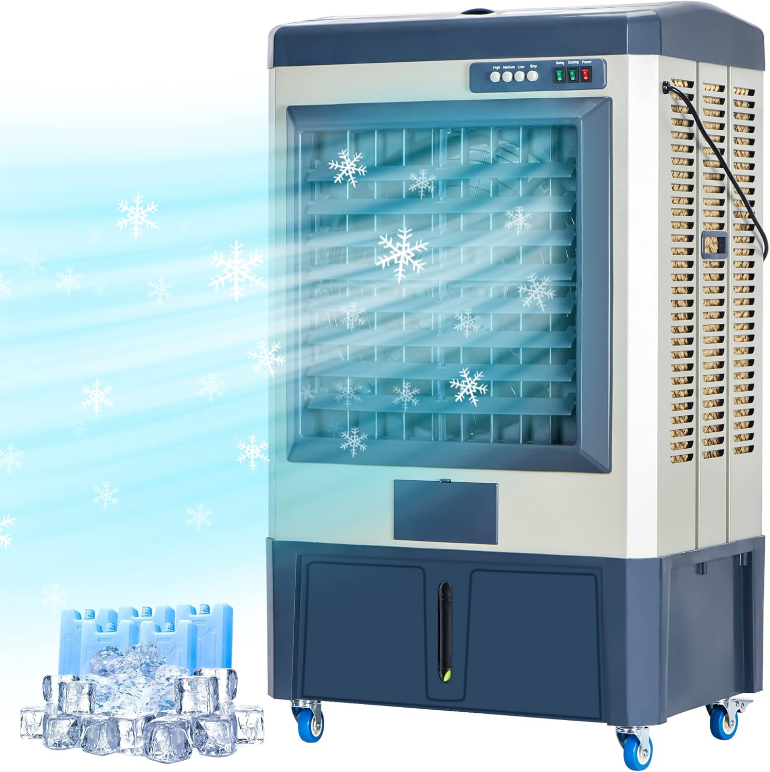 MEPTY 8979 CFM Evaporative Cooler, Portable Air Conditioner with Continuous Auto