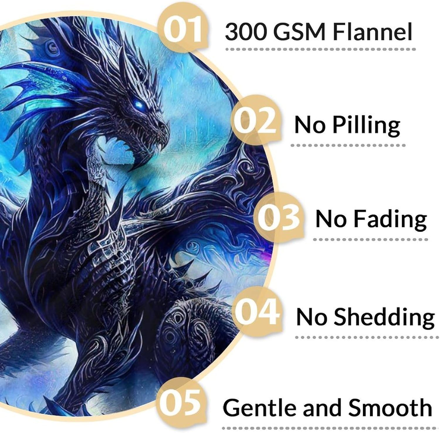 Boys Blanket Gifts - Dragon Blankets for Boys 8-12 - 40 x 50 Inches Soft Fuzzy Plush Throws Decor Stuff for Couch, Sofa - Image 4