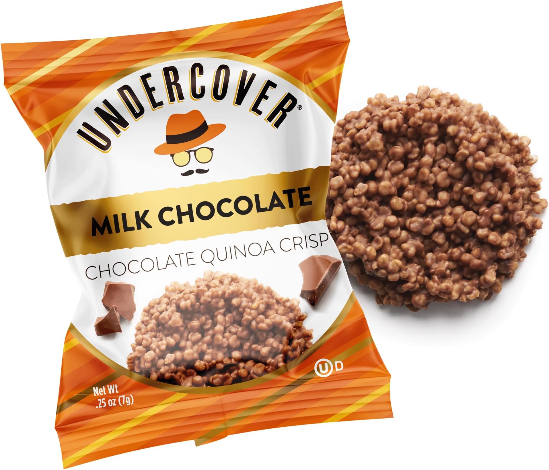 Undercover Chocolate Quinoa Crisps - Milk Chocolate | 70-Count, Individually Wrapped Crisps | Gluten Free, Nut-Free, Allergen Friendly, Kosher