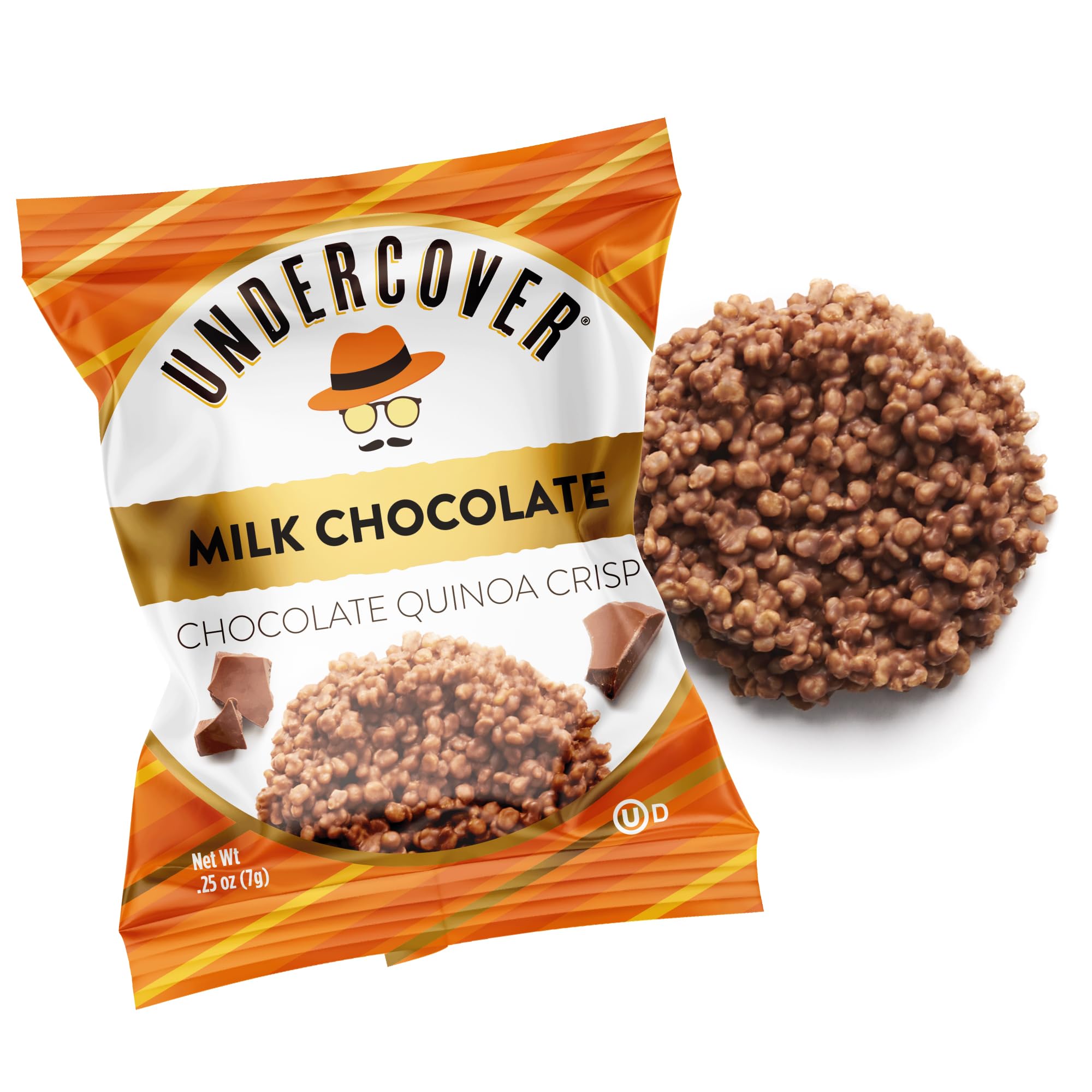 Undercover Chocolate Quinoa Crisps - Milk Chocolate | 70-Count, Individually Wrapped Crisps | Gluten Free, Nut-Free, Allergen Friendly, Kosher