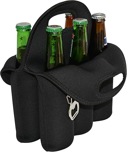 CHILDHOOD Paquete de 6 botellas de cerveza de neopreno aisladas, soporte para enfriar latas de 12 onzas