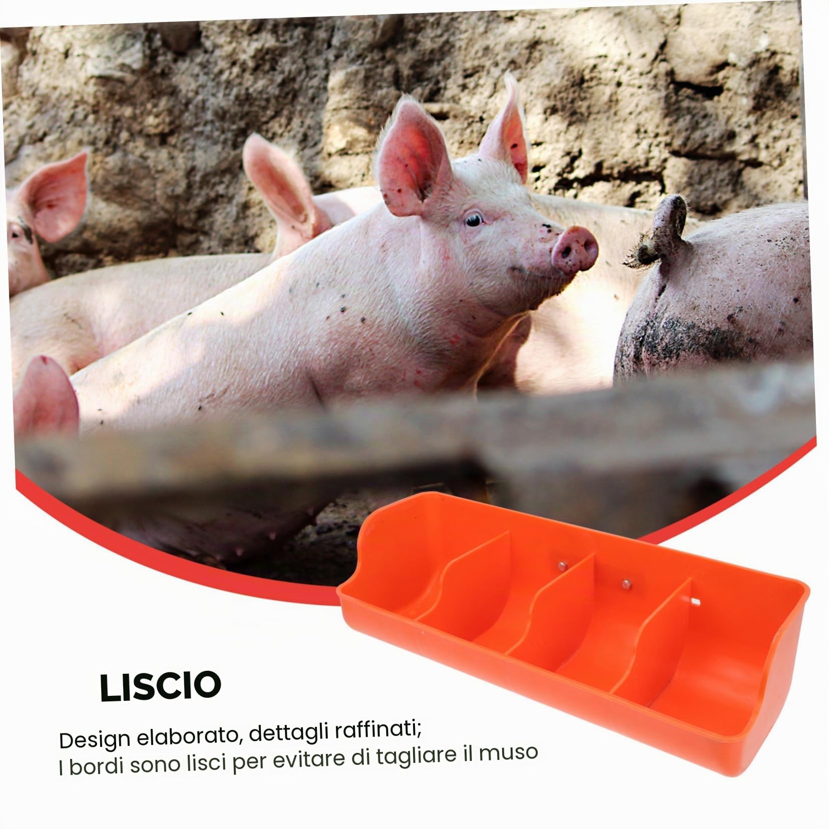 Trogolo Suinetti Mangiatoia Per Capre Mangiatoie Per Recinti Per Bestiame Alimentatore Di Panneggio Scatola Di Mattoni Leccare Per Bovini Ovini Distributore Pp Maialino