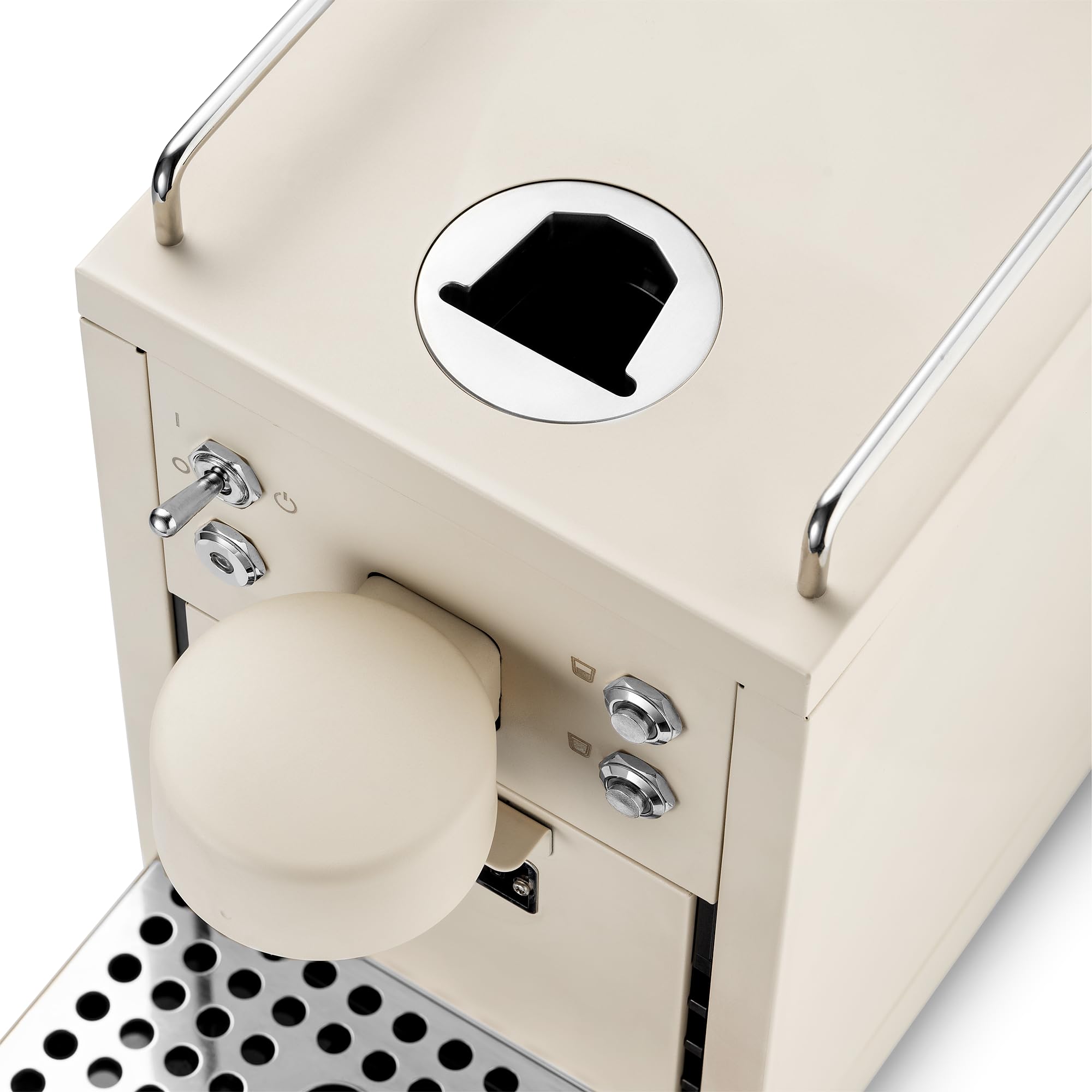 La cafetera original 2 en beige – máquina de cápsulas compatible con Nespresso®, carcasa de acero inoxidable, diseño escandinavo, duradero y reparable