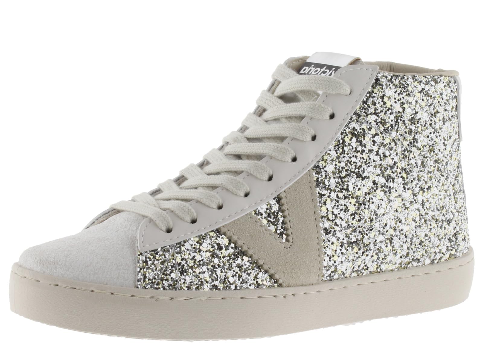 victoria Botín Berlín Glitter & Piezas Piel & Serraje En Contraste 1126189 para Mujer Plata 39