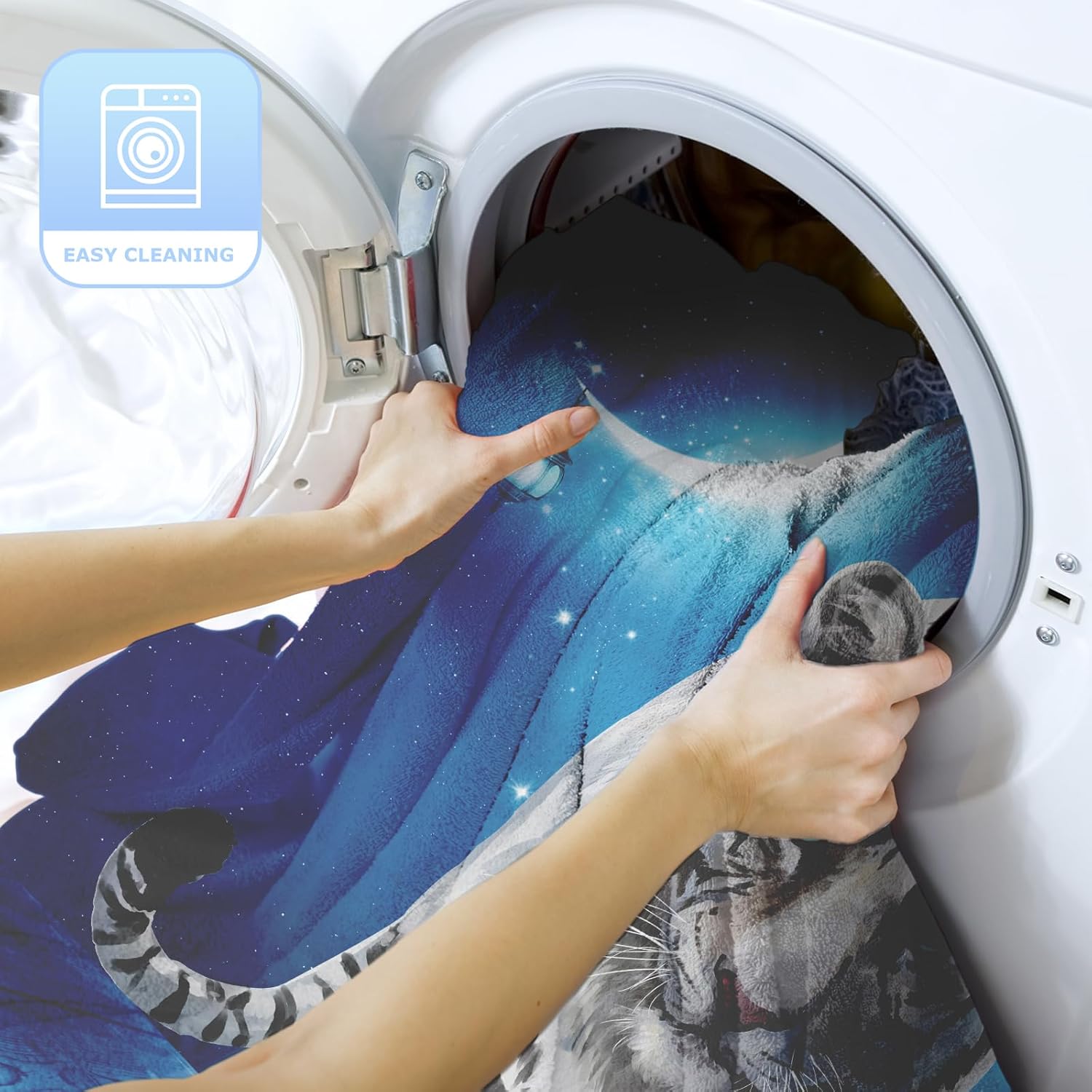 Ultra Soft Fleece Blanket- Lightweight & Warm Throw Blanket for Couch, Cozy Plush Sherpa Blanket for Adults Kids, Durable & Easy Care (White Tiger, 50x60 in) - Image 7