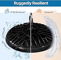 Vista 5 de HYPERLITE High Bay Lights Commercial: 200W Hi Bay LED Shop Lights for Workshop - Waterproof UFO Light for Damp Places and Harsh Environments