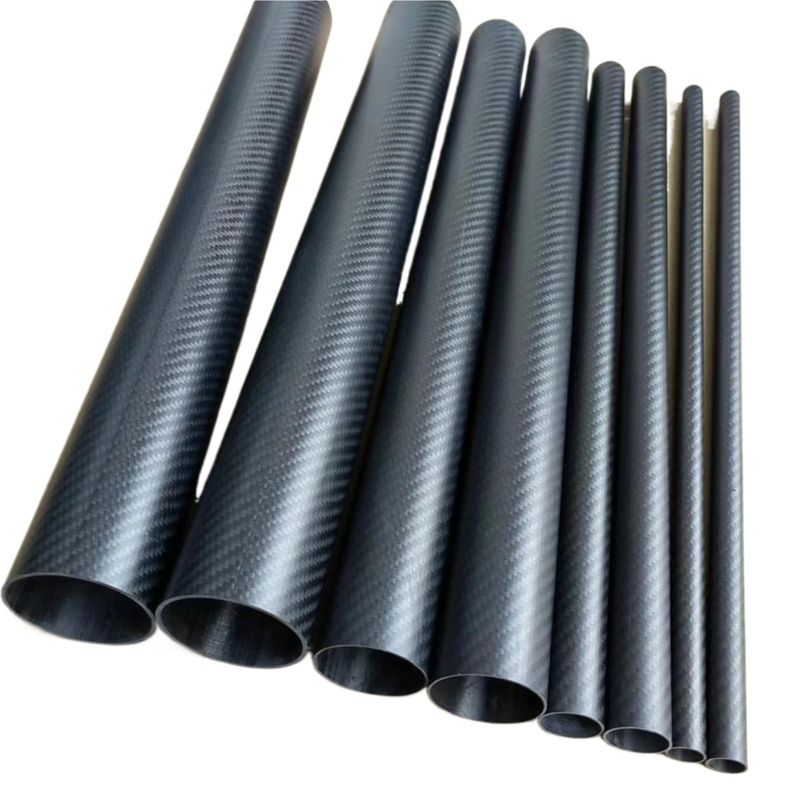 Tubo De Fibra De Carbono Tubo circular de fibra de carbono mate de 10 piezas