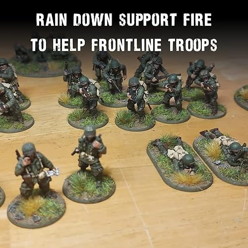 Miniatura 6 de Wargames Delivered - Bolt Action US Army Support Group - Miniaturas de 0.11 pulgadas (1.102 in), incluye 10 miniaturas de metal, 1 HQ, 1 equipo MMG,