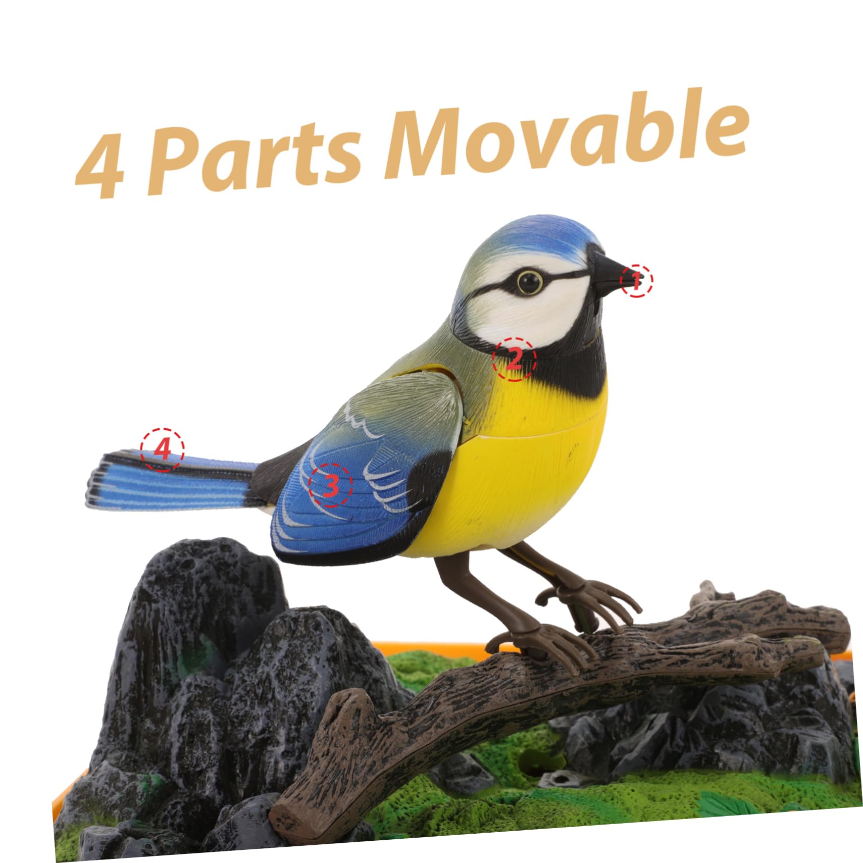 Juguete Eléctrico para Jaula De Pájaros Realista con Movimiento Entretenimiento Portátil