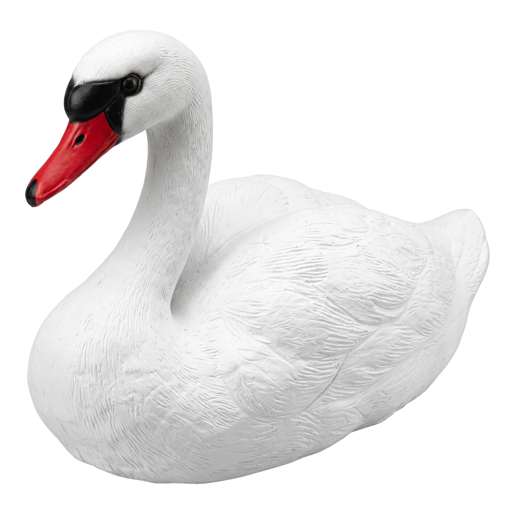 Realistic Floating Swan Decoy 13x6x10IN, Swan Statue for Geese Garden Pond Ornament, Floating Pond Decor Figurine for Pool Lake, White