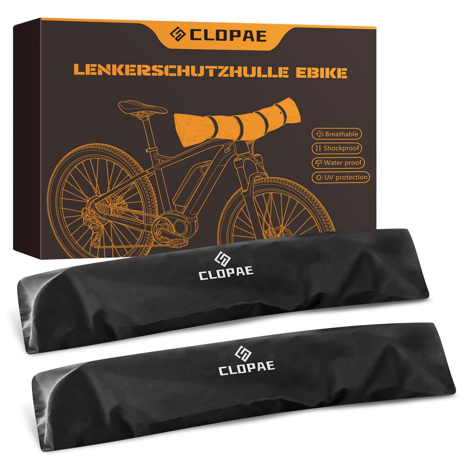 CLOPAE 2PCS Ebike Handlebar Covers, Handlebar Protection Cover for E-Bike Handlebar Transport Protection, Electric Bike Cycling Accessories