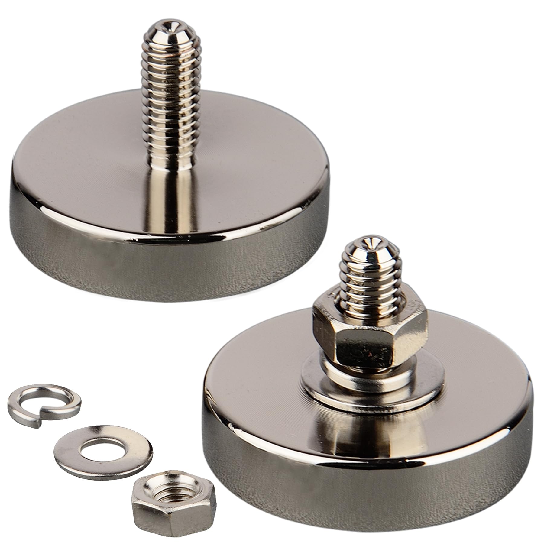 MUTUACTOR 4PCS Neodymium Rubber Coated Magnets,Non-Scratch Rubber Earth Magnets with M4 Female Threaded Studs,24lbs Anti-Slip Magnetic Mount Magnet for LED Lighting Camera Holding Radar Equipments — Amazon image 7