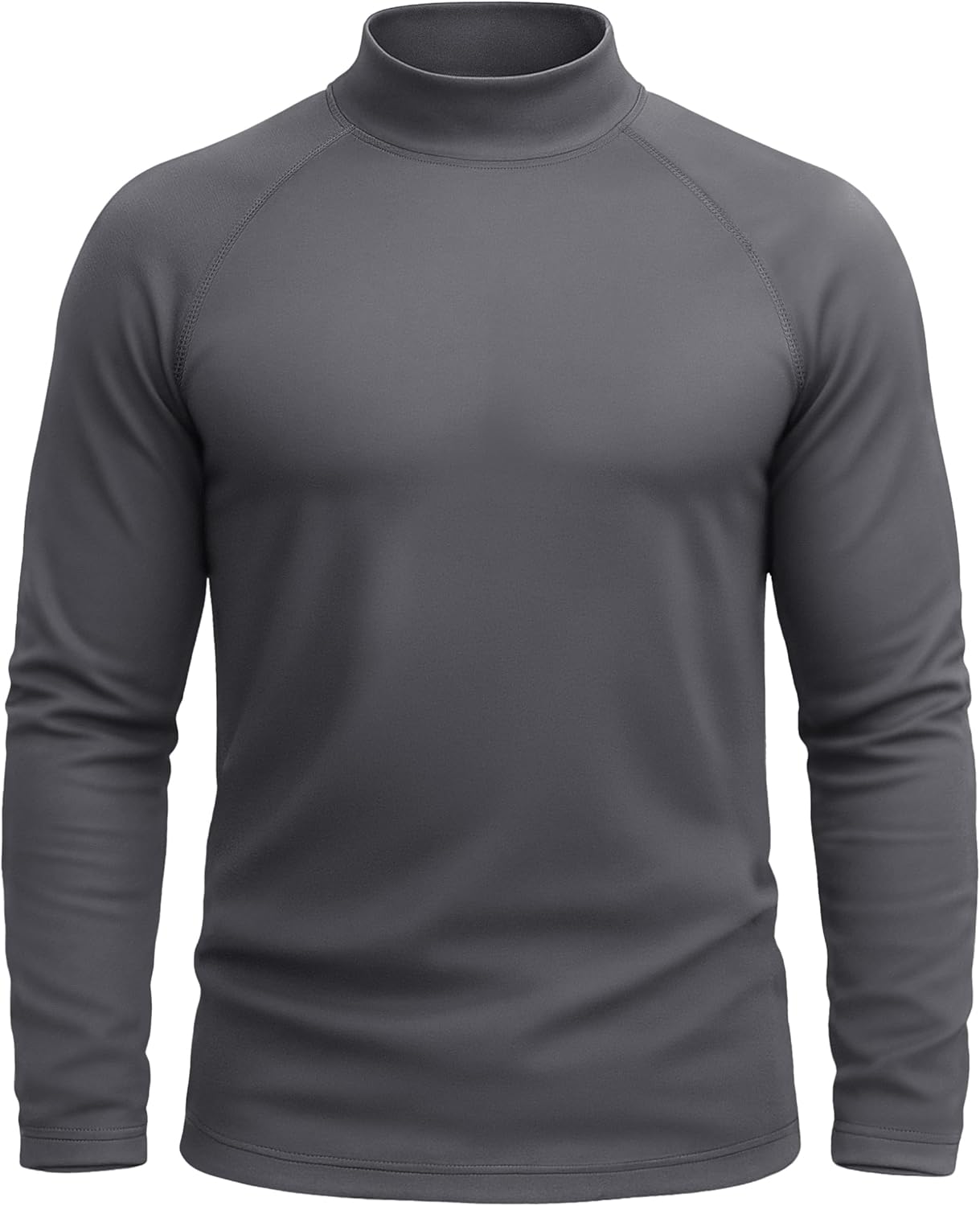 Mens Thermal Shirt Mock Turtle Neck Fleece Lined Base Layer Cold Weather Long Sleeve Undershirt Winter Underwear Tops