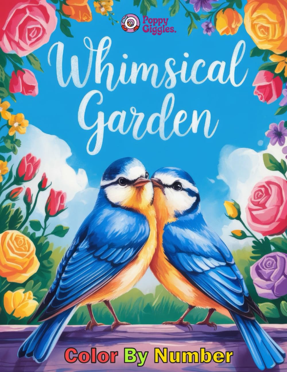 Whimsical Garden Color By Number: Animals and Flowers Mystery Coloring Book for Adults