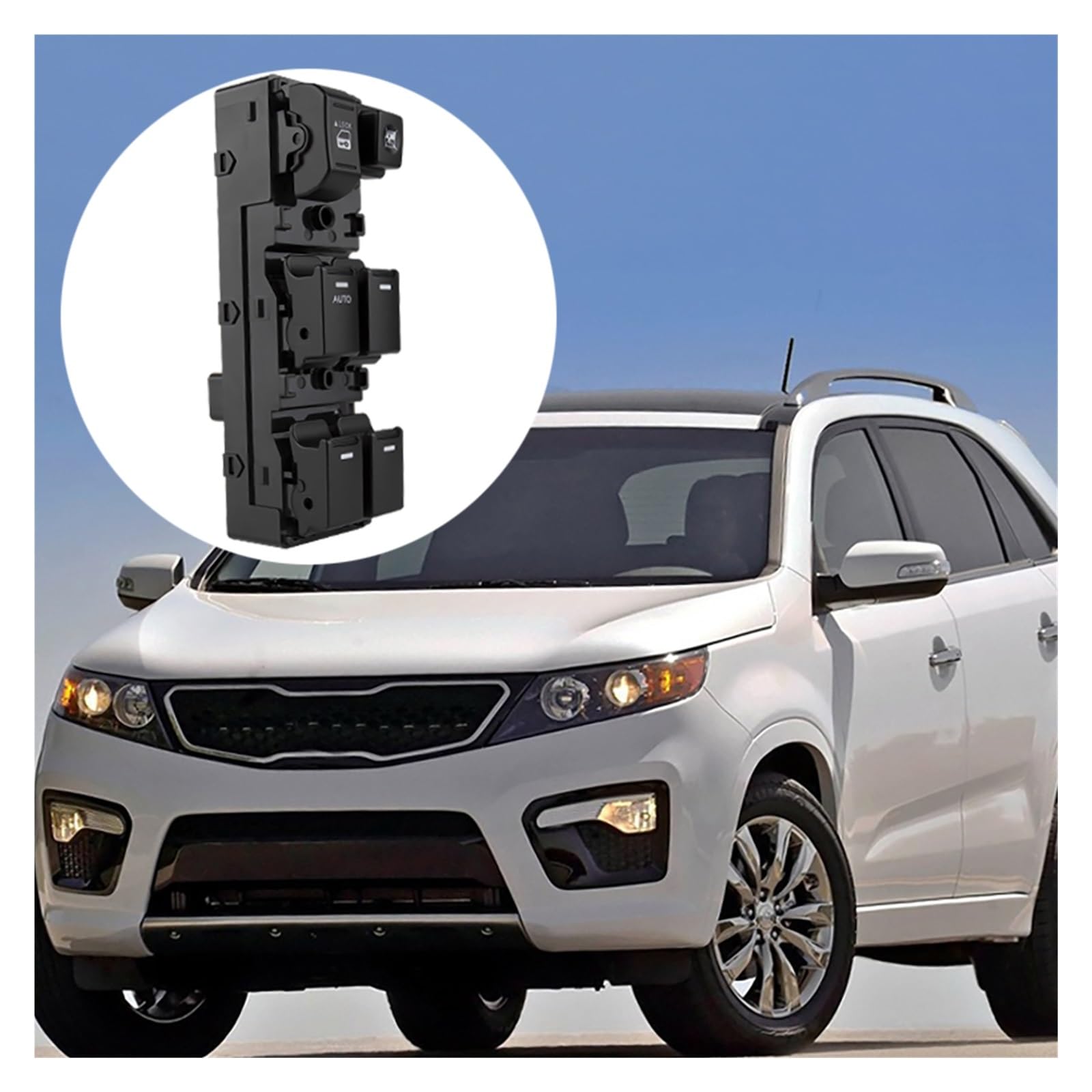 Interruttore finestrini Compatibile Con HYUNDAI Per SANTA FE 2007-2012 Interruttore Sollevatore Elettrico Pulsante Alzacristalli Elettrico Accessori Auto 93580-2B000 (Color : 2