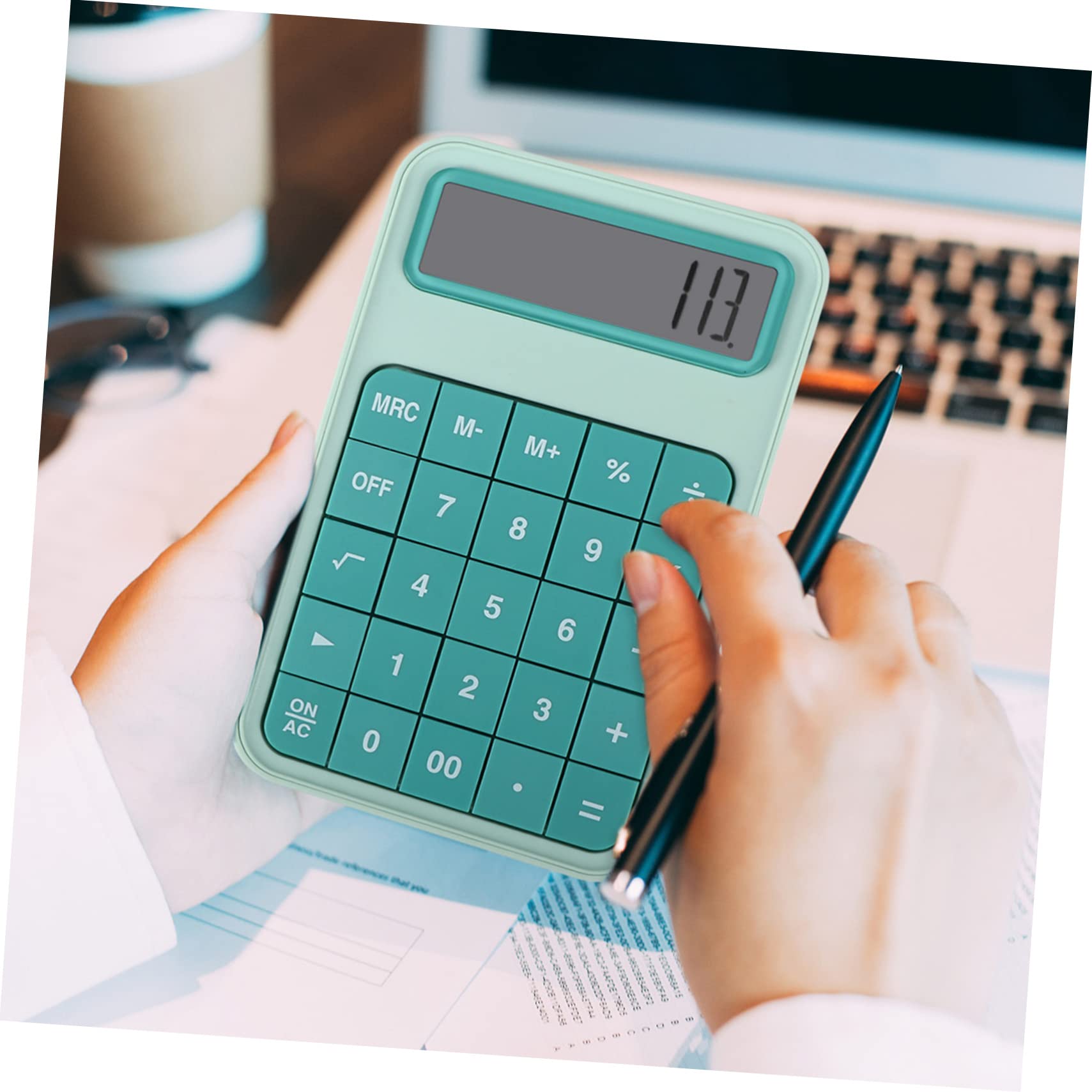 PLAFOPE Calculadora de Oficina con Función Estándar Pantalla LCD de 12 Dígitos Calculadora para La Escuela La Oficina El Hogar Y La Tienda