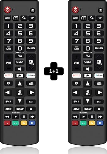 Paquete de 2 para LG TV Remote Control Remoto AKB75095307 Universal para LG Smart TV Remote AKB75375604 AKB75675304 Compatible con todos los modelos